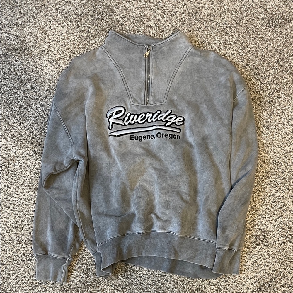 Urban Outfitters Gray Half-Zip Sweater
